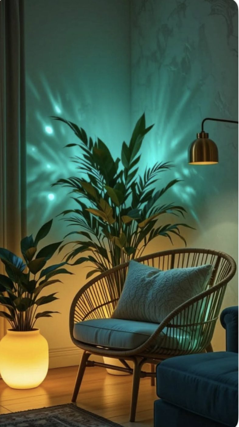 Moody teal lounge